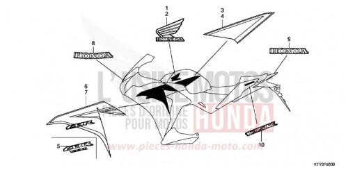 MARQUE/RAYURE (1) CBR125RWB de 2011